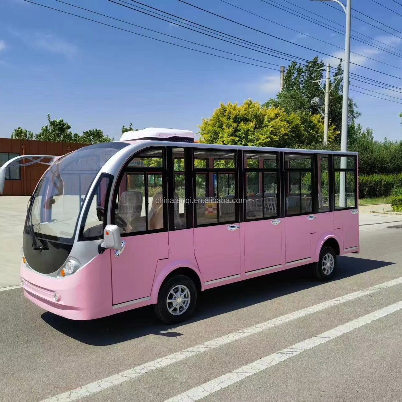 14-Seater Mini Electric Sightseeing Tourist Shuttle Bus Made in China